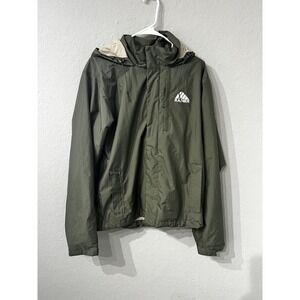 Rainier Hooded Rain Jacket Large Green Waterproof Windbreaker Outdoor Hiking